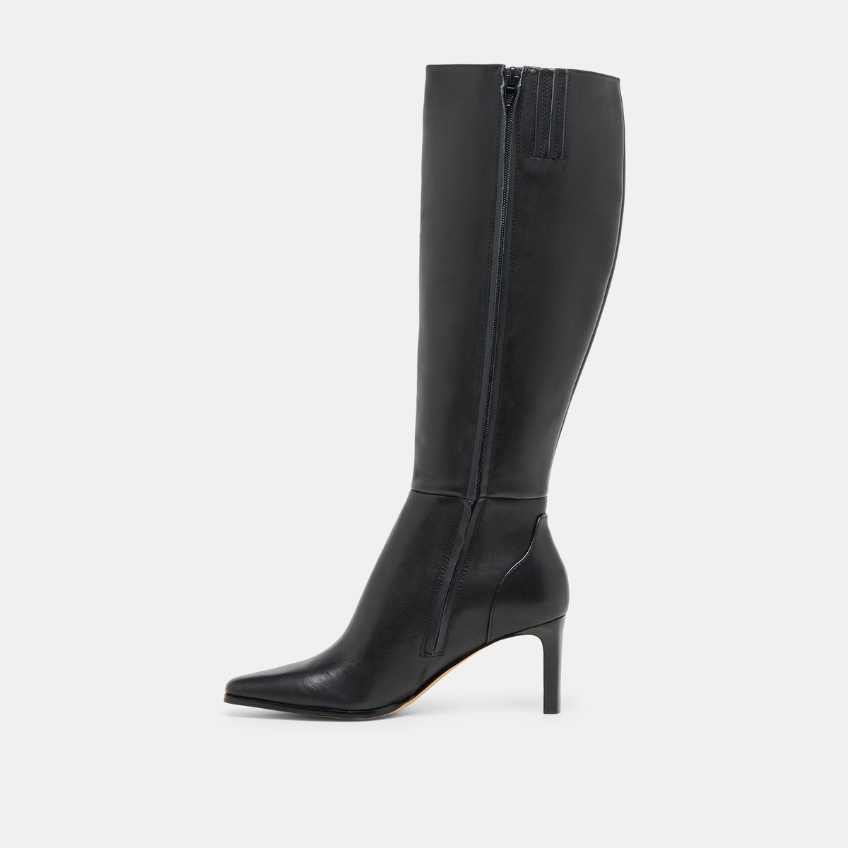 Emmi Black Leather Wide Calf Boots | Dolce Vita Classic