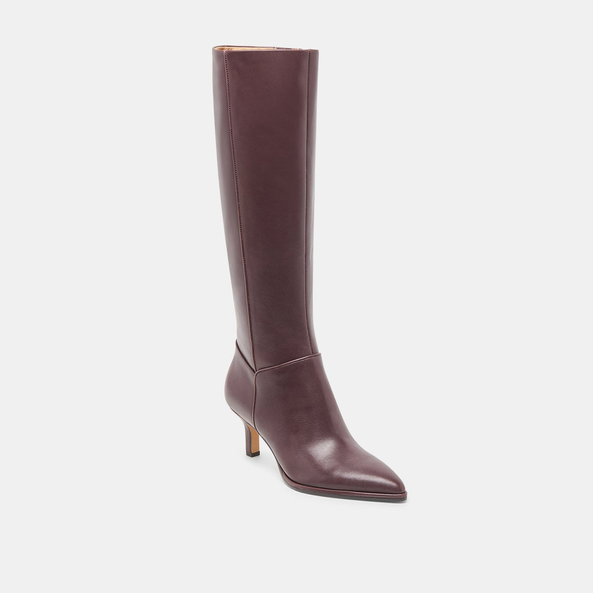 Aldy Mulberry Leather Wide Calf Boots | Dolce Vita Recommended