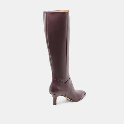 Aldy Mulberry Leather Wide Calf Boots | Dolce Vita Recommended