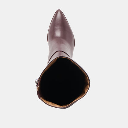 Aldy Mulberry Leather Wide Calf Boots | Dolce Vita Recommended