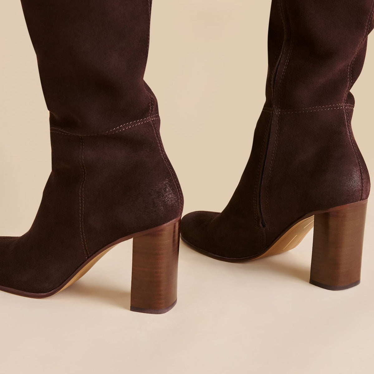 Hudsin Wide Calf Mahogany Suede Boots | Dolce Vita Popular