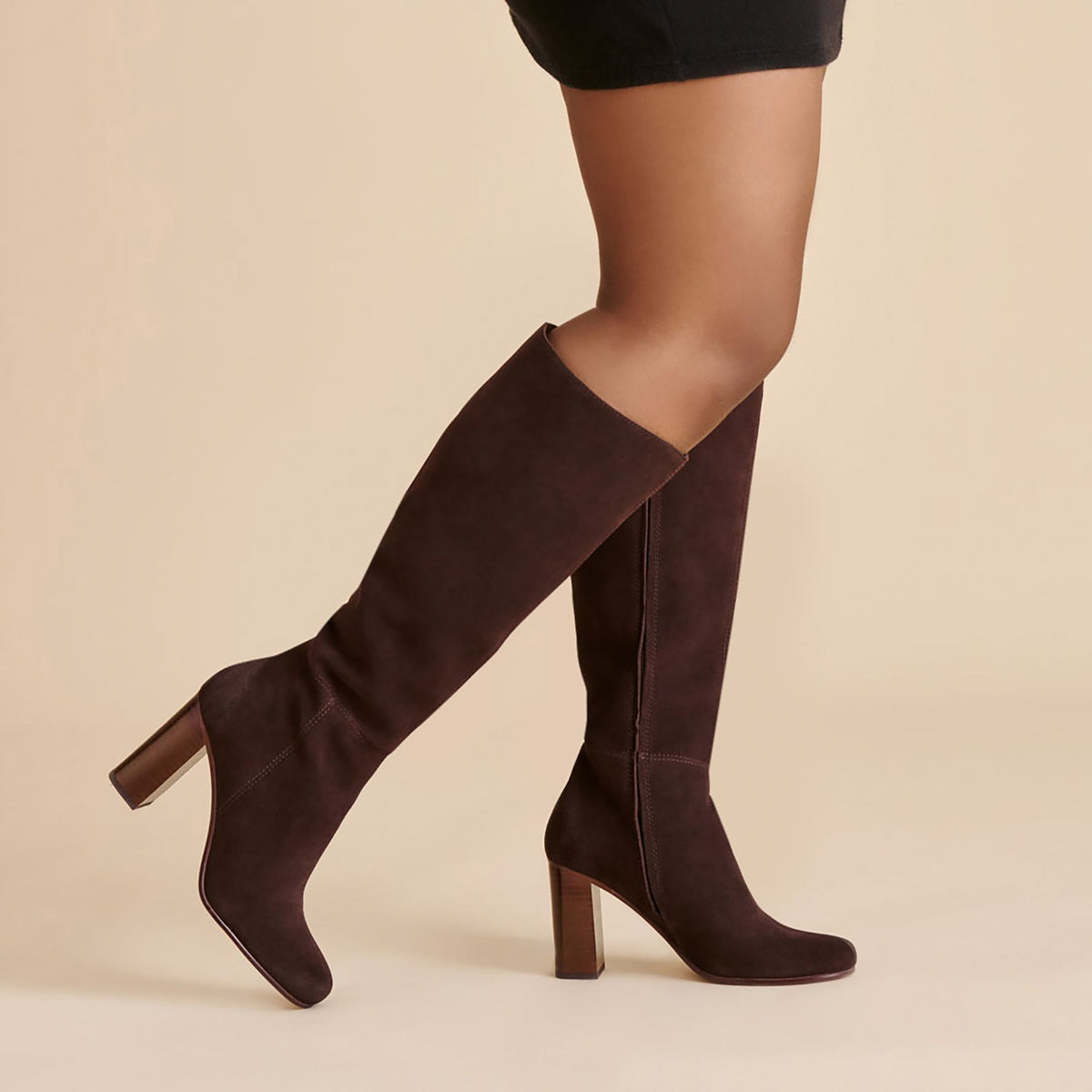 Hudsin Wide Calf Mahogany Suede Boots | Dolce Vita Popular