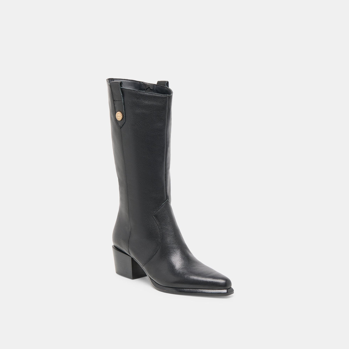 Vern Black Leather Wide Calf Boots | Dolce Vita Signature