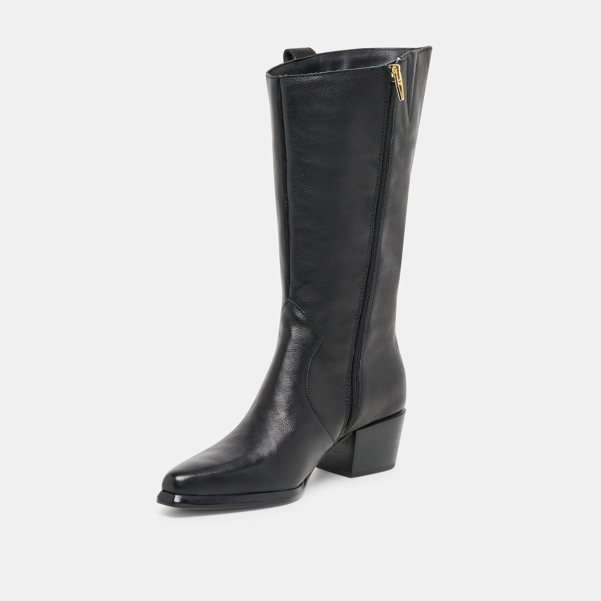 Vern Black Leather Wide Calf Boots | Dolce Vita Signature