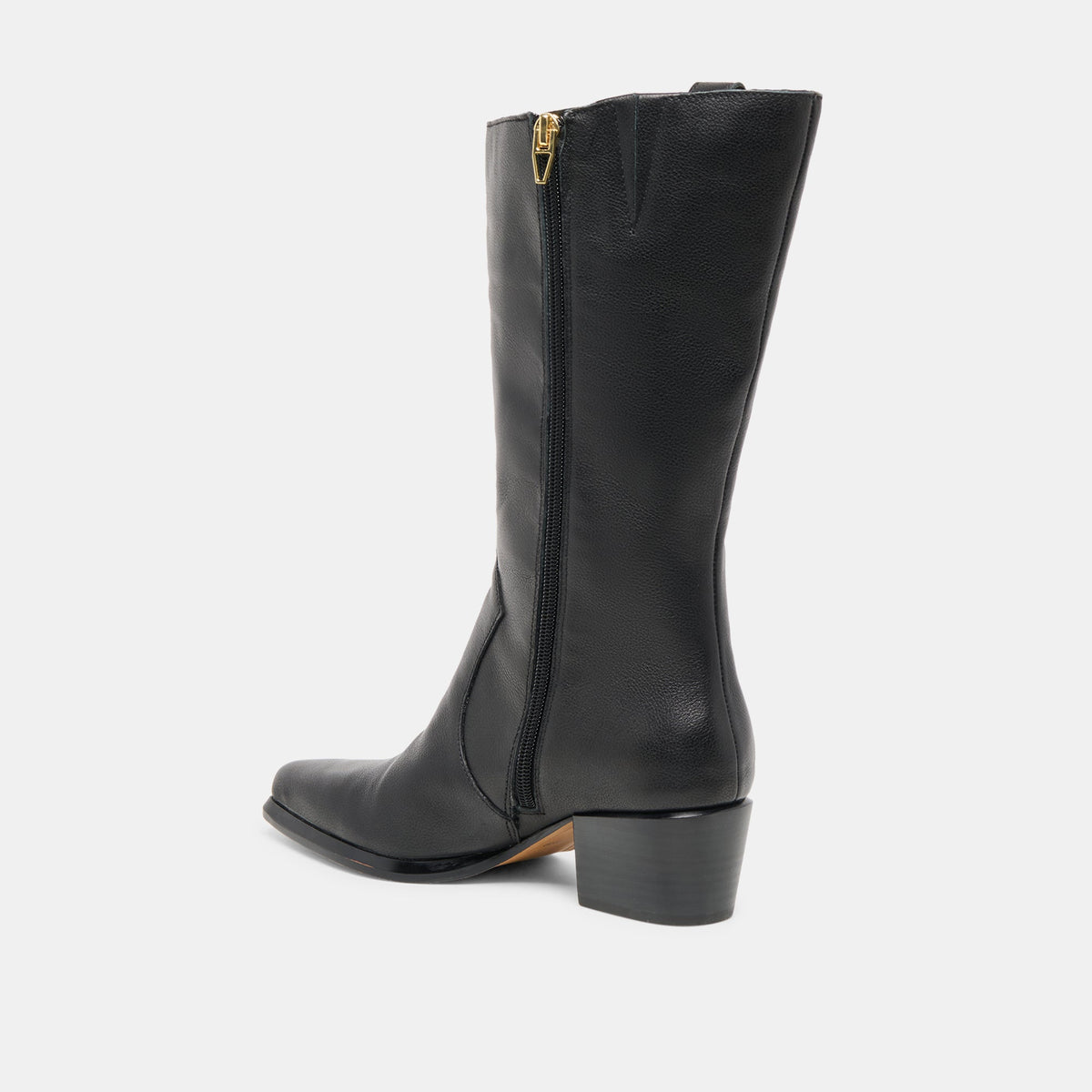Vern Black Leather Wide Calf Boots | Dolce Vita Signature