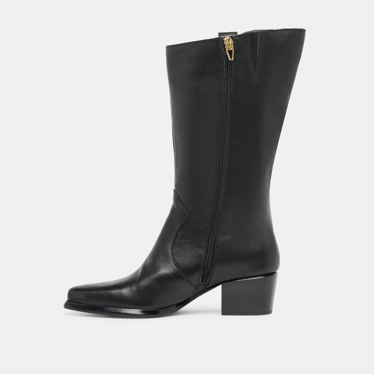 Vern Black Leather Wide Calf Boots | Dolce Vita Signature