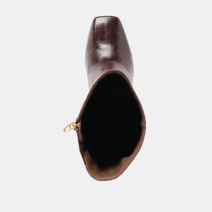 Riggs Wide Calf Chocolate Leather Boots | Dolce Vita Exclusive