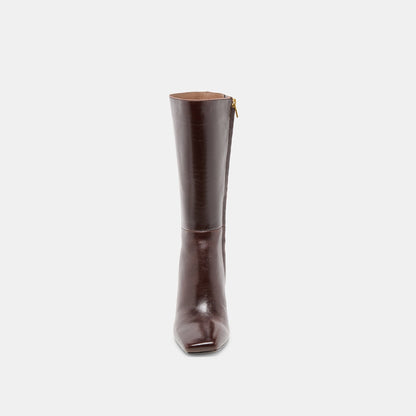 Riggs Wide Calf Chocolate Leather Boots | Dolce Vita Exclusive