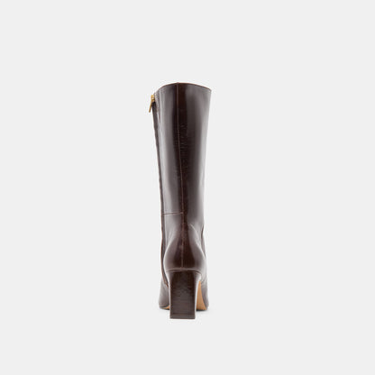 Riggs Wide Calf Chocolate Leather Boots | Dolce Vita Exclusive