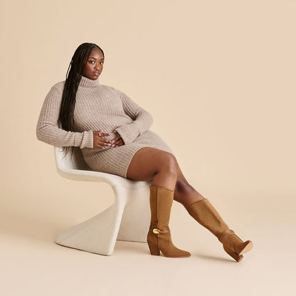 Jody Lt Brown Suede Wide Calf Boots | Dolce Vita Sale