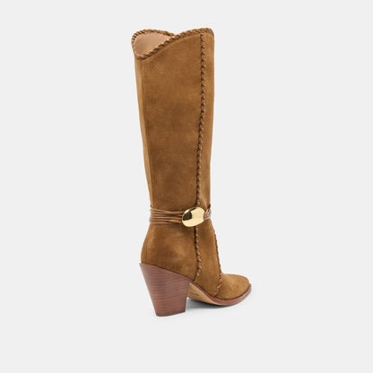 Jody Lt Brown Suede Wide Calf Boots | Dolce Vita Sale