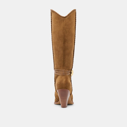 Jody Lt Brown Suede Wide Calf Boots | Dolce Vita Sale