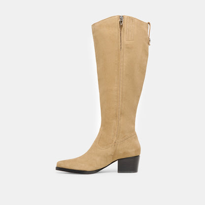 Virona H2O Waterproof Dk Taupe Suede Wide Calf Boots | Dolce Vita Classic