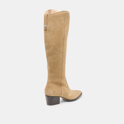 Virona H2O Waterproof Dk Taupe Suede Wide Calf Boots | Dolce Vita Classic