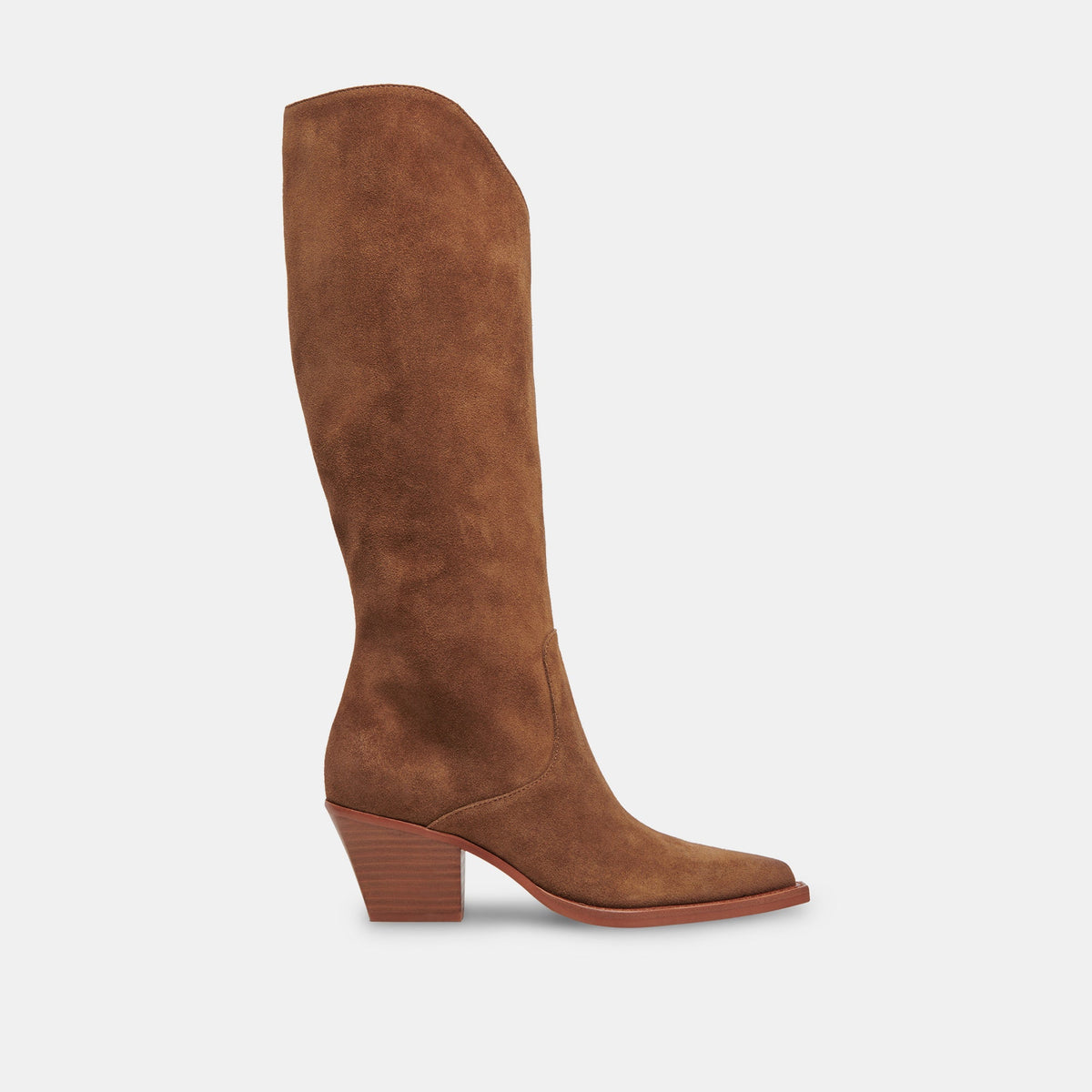 RAJ Wide Calf Boots Brown Suede | Women's Brown Suede Knee-High Boots
 – Dolce Vita | Dolce Vita Exclusive