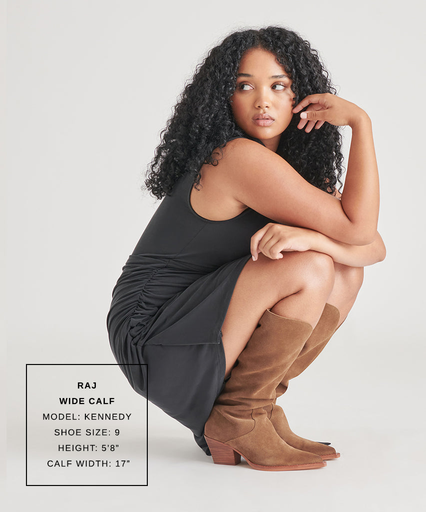 RAJ Wide Calf Boots Brown Suede | Women's Brown Suede Knee-High Boots
 – Dolce Vita | Dolce Vita Exclusive
