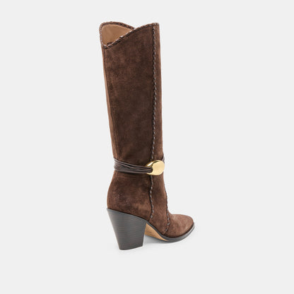Jody Dk Brown Suede Wide Calf Boots | Dolce Vita Customer Favorite