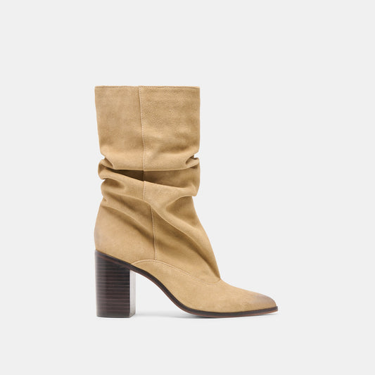 Talina Dk Taupe Suede Wide Calf Boots | Dolce Vita Sale
