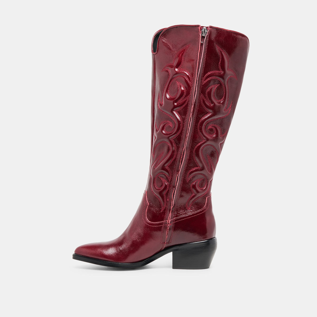 Mirla Oxblood Leather Wide Calf Boots | Dolce Vita Trusted