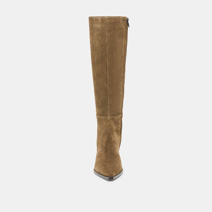 Auggie Olive Suede Wide Calf Boots | Dolce Vita Signature