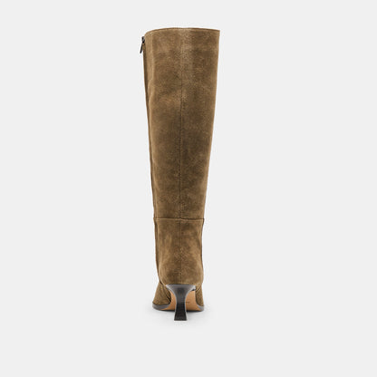Auggie Olive Suede Wide Calf Boots | Dolce Vita Signature