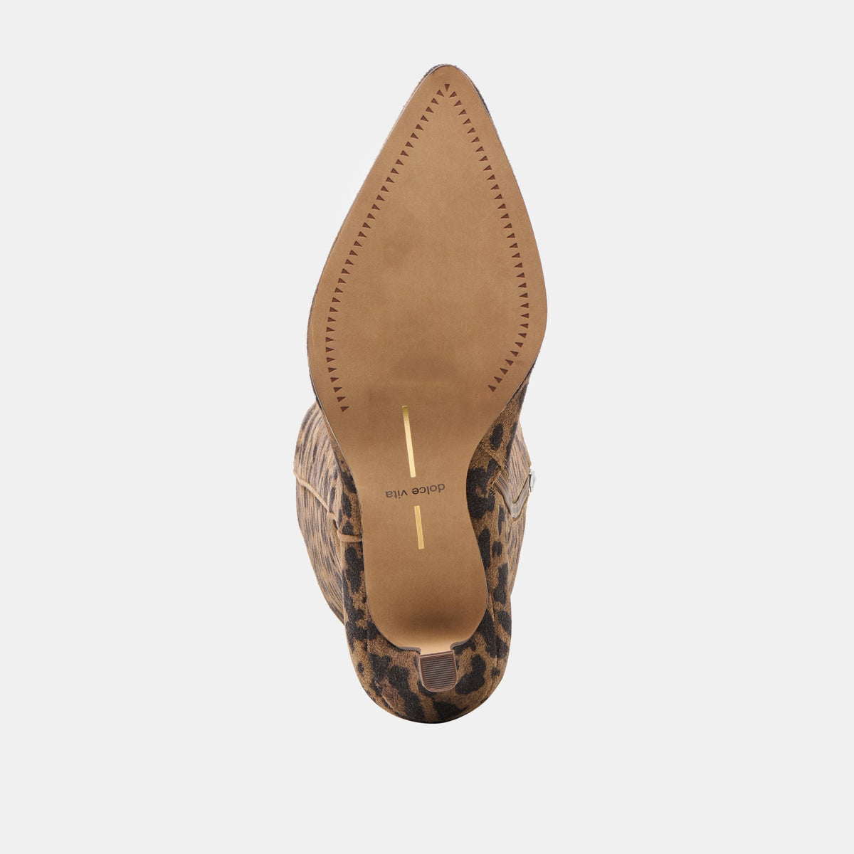 Aldy Brown Leopard Printed Suede Wide Calf Boots | Dolce Vita Best Price