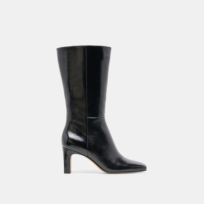 Riggs Wide Calf Black Leather Boots | Dolce Vita Discount