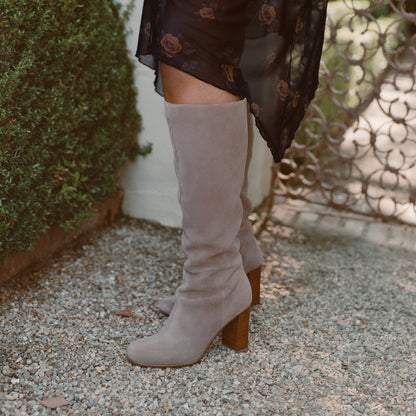 Hudsin Wide Calf Barley Suede Boots | Dolce Vita Signature