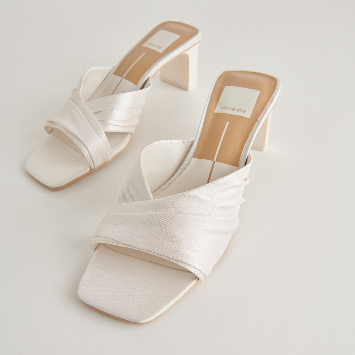 CARLAN HEELS OFF WHITE SILK
 – Dolce Vita | Dolce Vita Discount