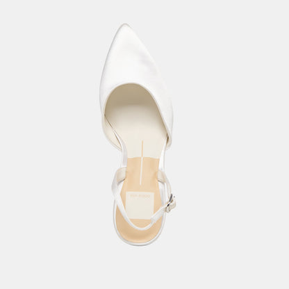 Carel True White Satin High Heels | Dolce Vita Top Pick