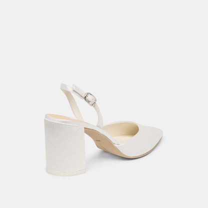 Carel True White Satin High Heels | Dolce Vita Top Pick