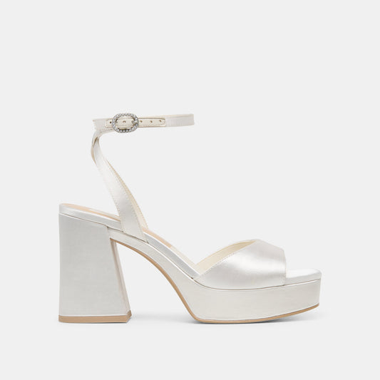 Felica White Satin Heels | Dolce Vita Latest