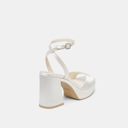 Felica White Satin Heels | Dolce Vita Latest