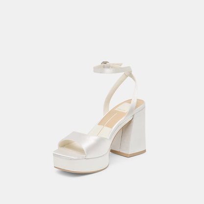 Felica White Satin Heels | Dolce Vita Latest