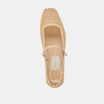 Reyes Lt Natural Woven Raffia Ballet Flats | Dolce Vita Best Seller