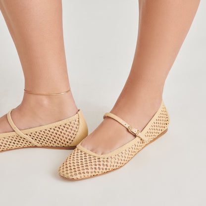 Reyes Lt Natural Woven Raffia Ballet Flats | Dolce Vita Best Seller