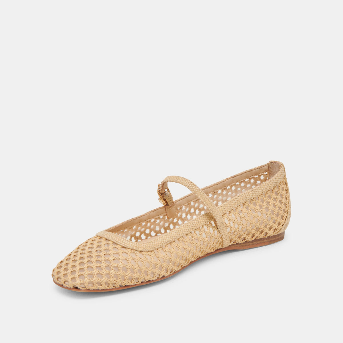 Reyes Lt Natural Woven Raffia Ballet Flats | Dolce Vita Best Seller