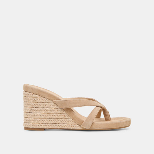 Helan Espadrille Camel Suede Wedges | Dolce Vita Discount