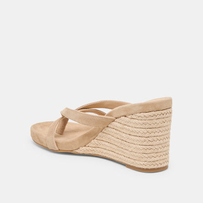 Helan Espadrille Camel Suede Wedges | Dolce Vita Discount