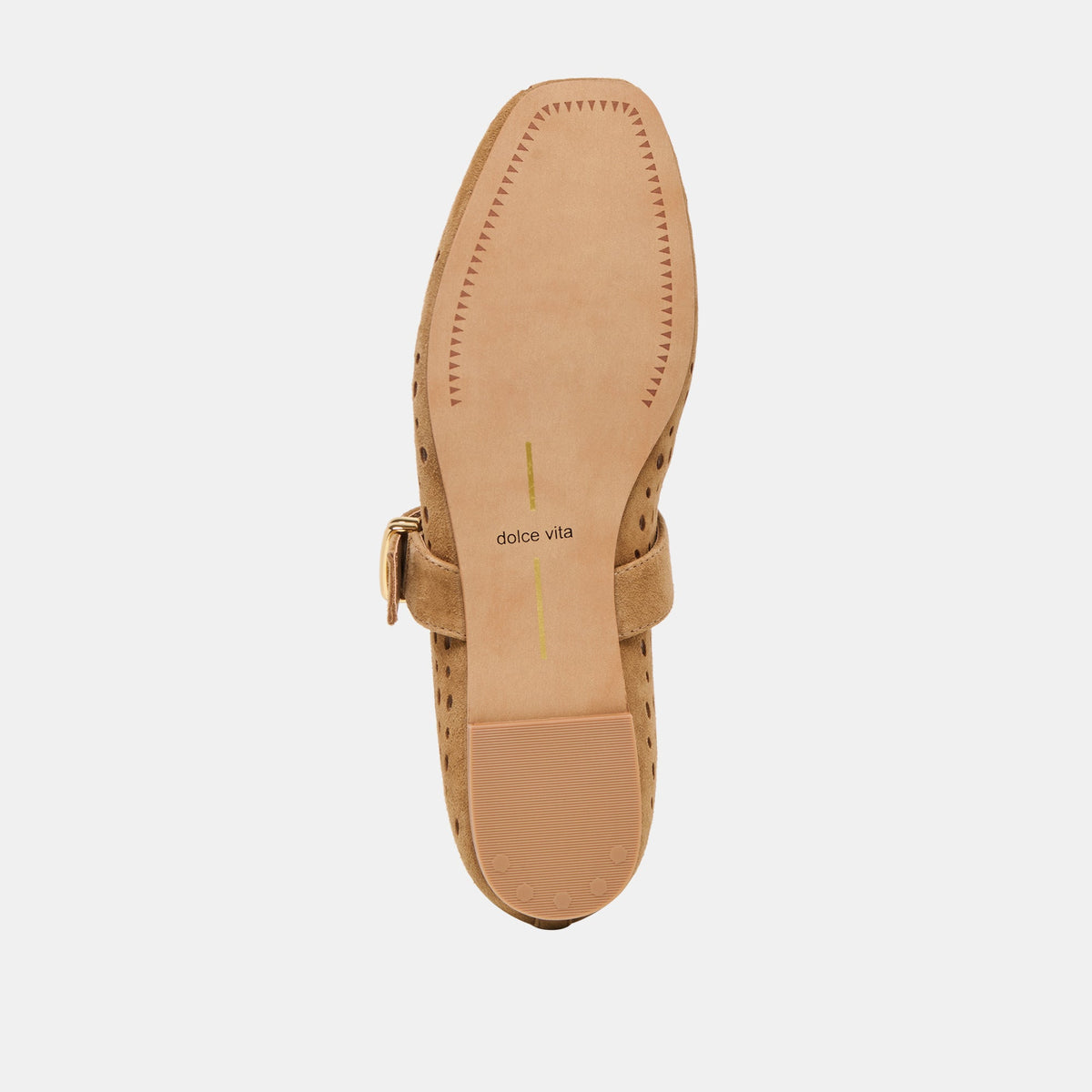 Mikel Lt Brown Perforated Suede Ballet Flats | Dolce Vita Featured