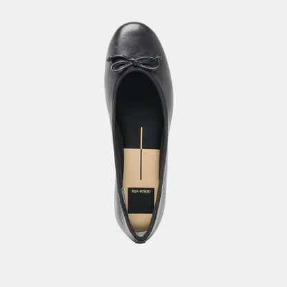 Ritla Black Leather Ballet Flats | Dolce Vita Premium
