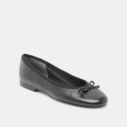 Ritla Black Leather Ballet Flats | Dolce Vita Premium