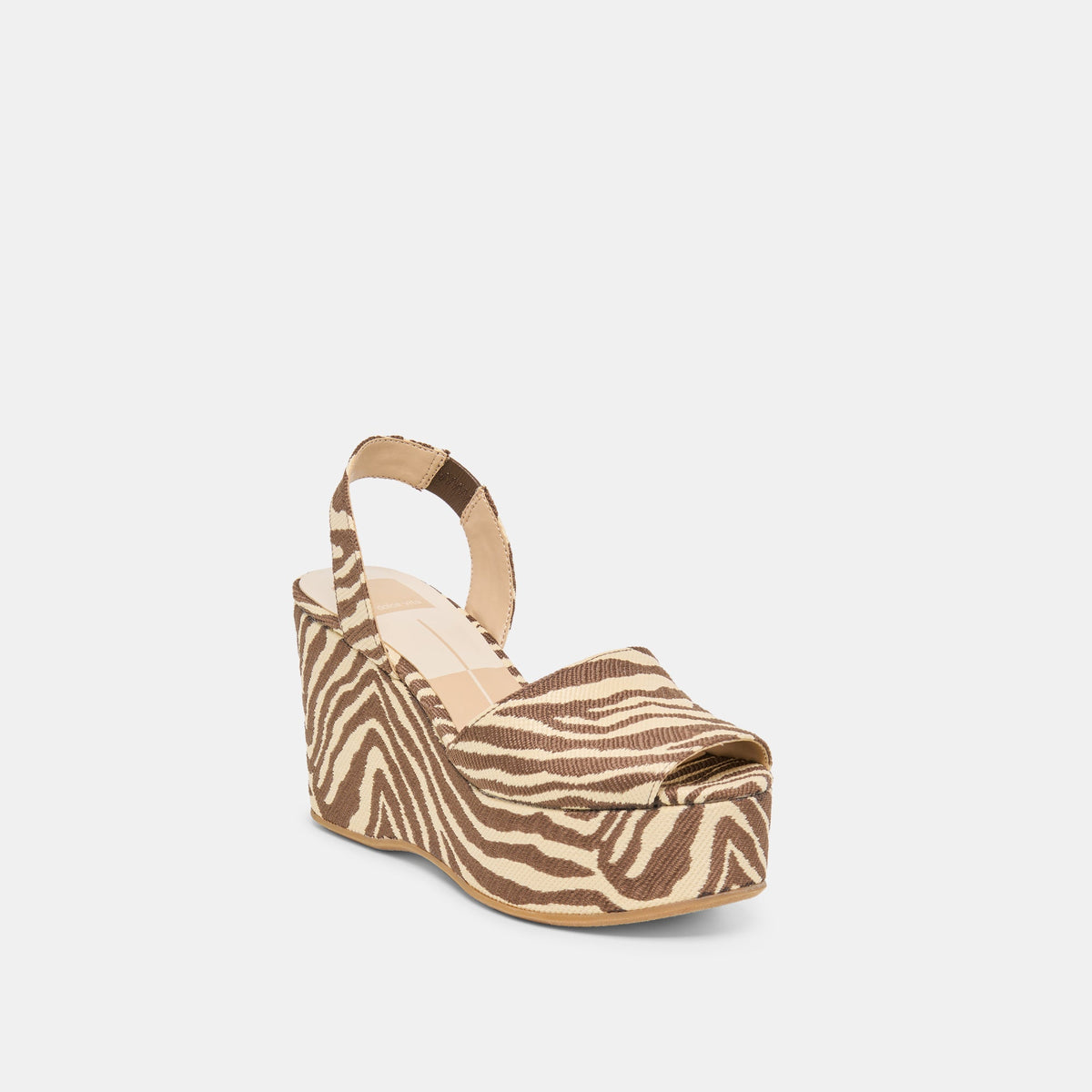 Akera Beige Zebra Raffia Wedges | Dolce Vita Best Price