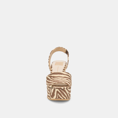 Akera Beige Zebra Raffia Wedges | Dolce Vita Best Price