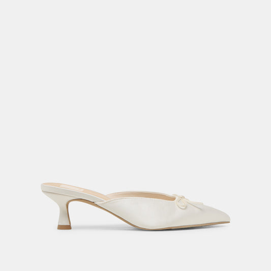 Cleo Off White Satin Heels | Dolce Vita Featured