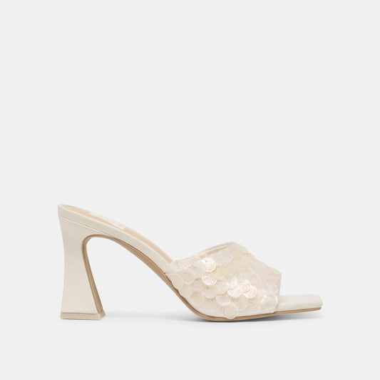 Nandy Confetti Ivory Sequin Heels | Dolce Vita Deals