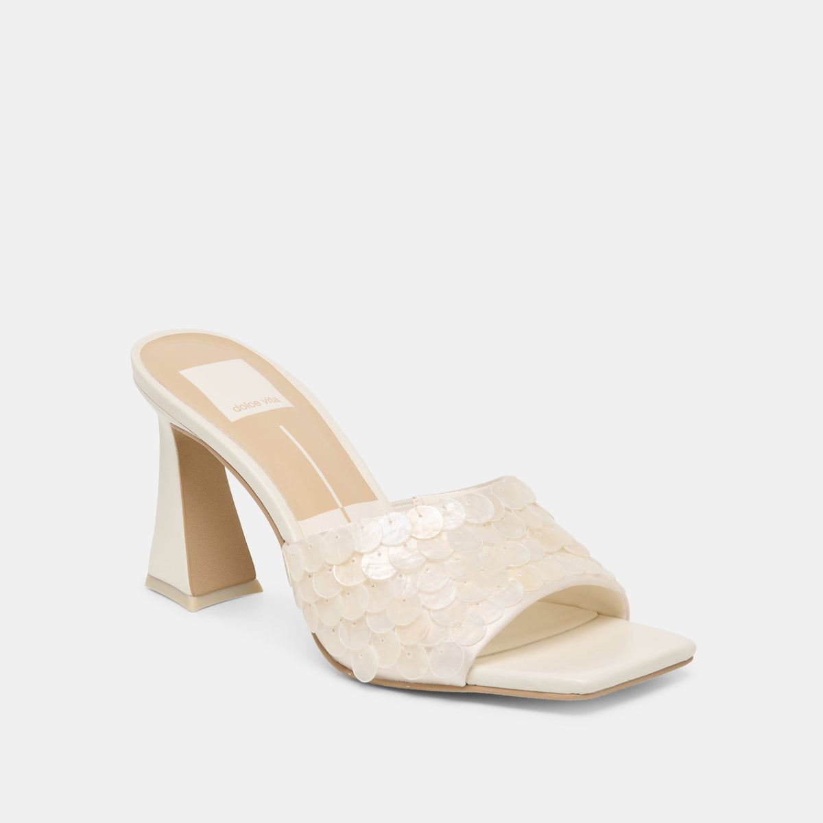 Nandy Confetti Ivory Sequin Heels | Dolce Vita Deals