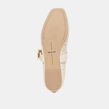 Mikel Creme Perforated Suede Ballet Flats | Dolce Vita Smart Buy