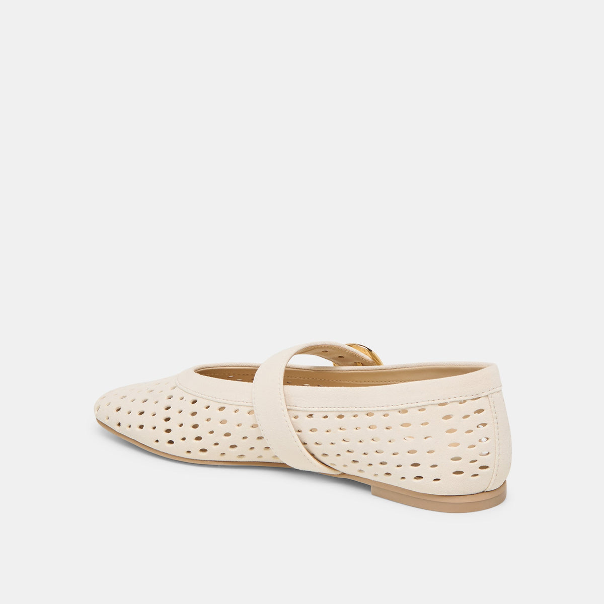 Mikel Creme Perforated Suede Ballet Flats | Dolce Vita Smart Buy