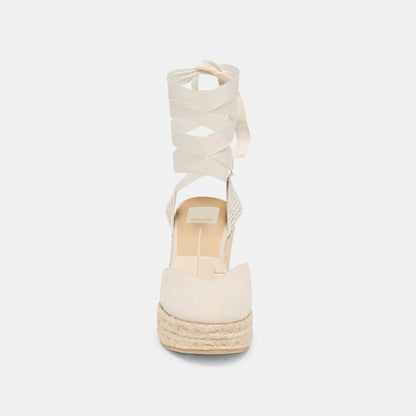 Noura Ecru Linen Wedges | Dolce Vita Special Offer